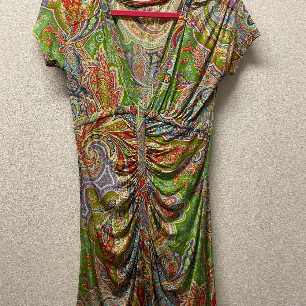 Colorful Scrunched Mini Dress